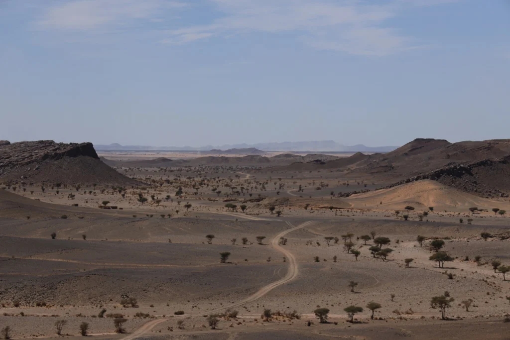 Fossil quarry mountains in Erfoud