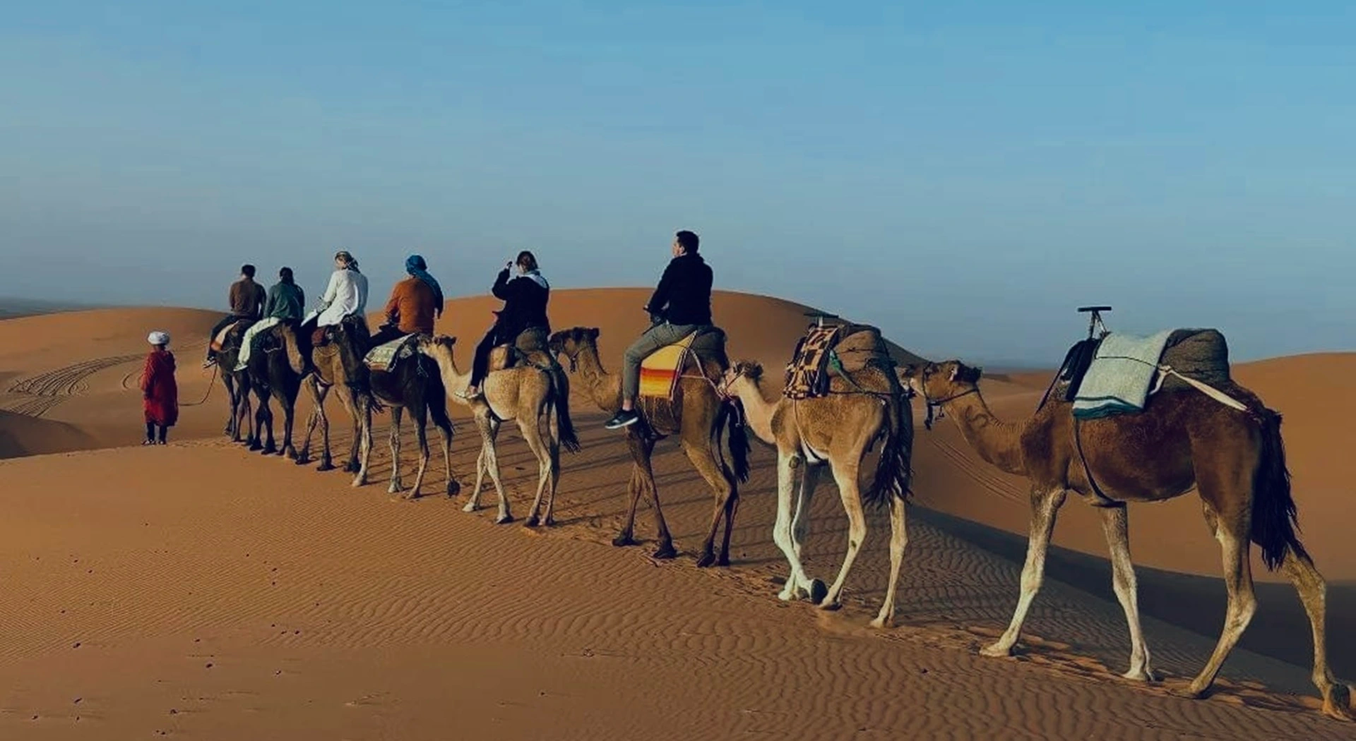 Camel Trekking in Morocco Merzouga Desert Sunset